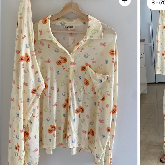 DJERF AVENUE MWT fruit pajama set size M - never worn, brand new - Picture 3 of 4